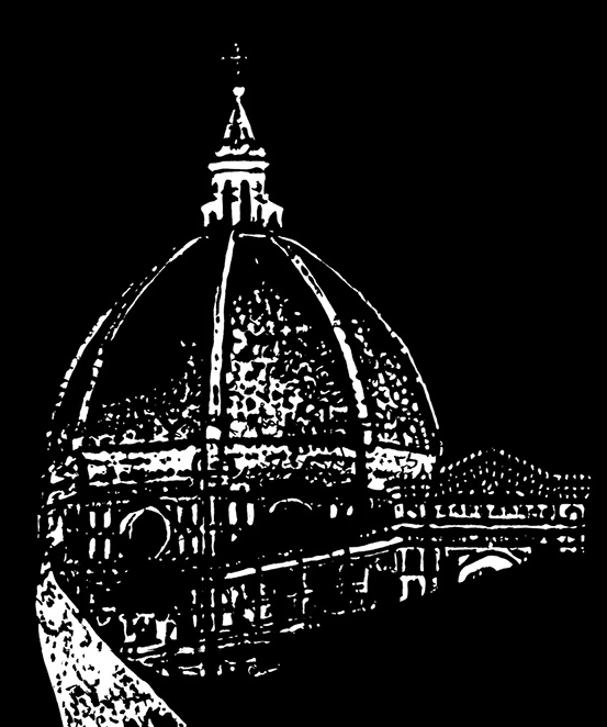 Detail of Brunelleschi's dome in Dante sotto la città