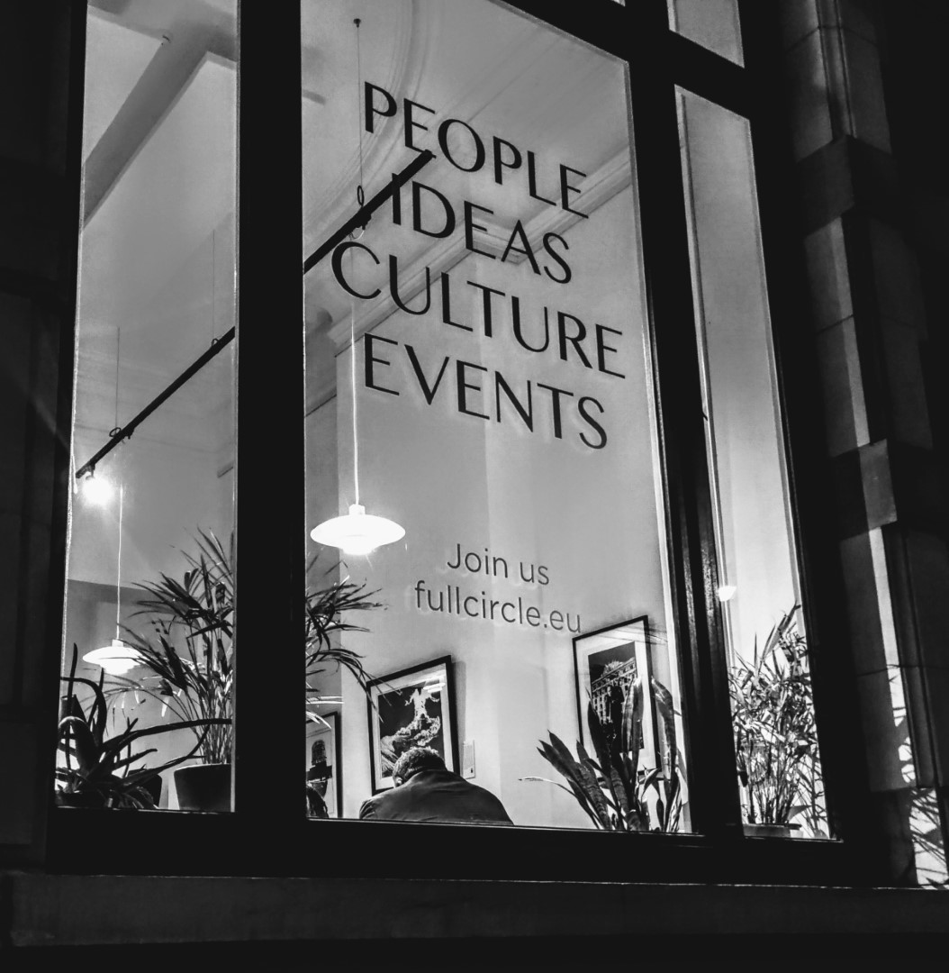 Full Circle window at night