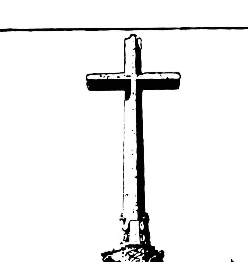 Detail of the Cuelgamuros cross in The Lost Children