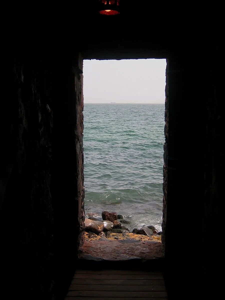 View from the Maison des Esclaves toward the sea
