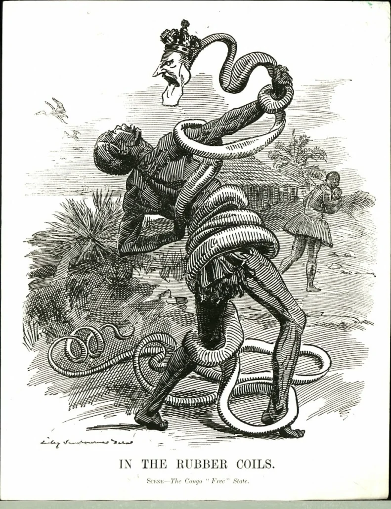 Linley Sambourne, In the Rubber Coils, Punch, 1906