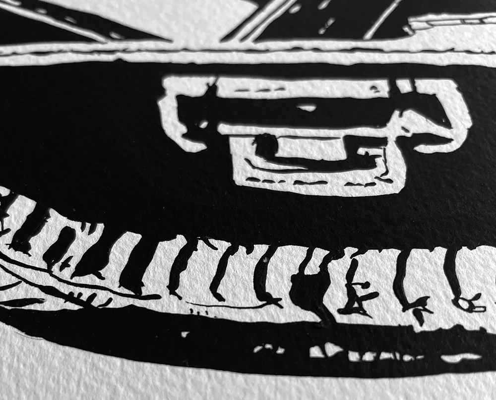 Suitcase detail in West of Eden