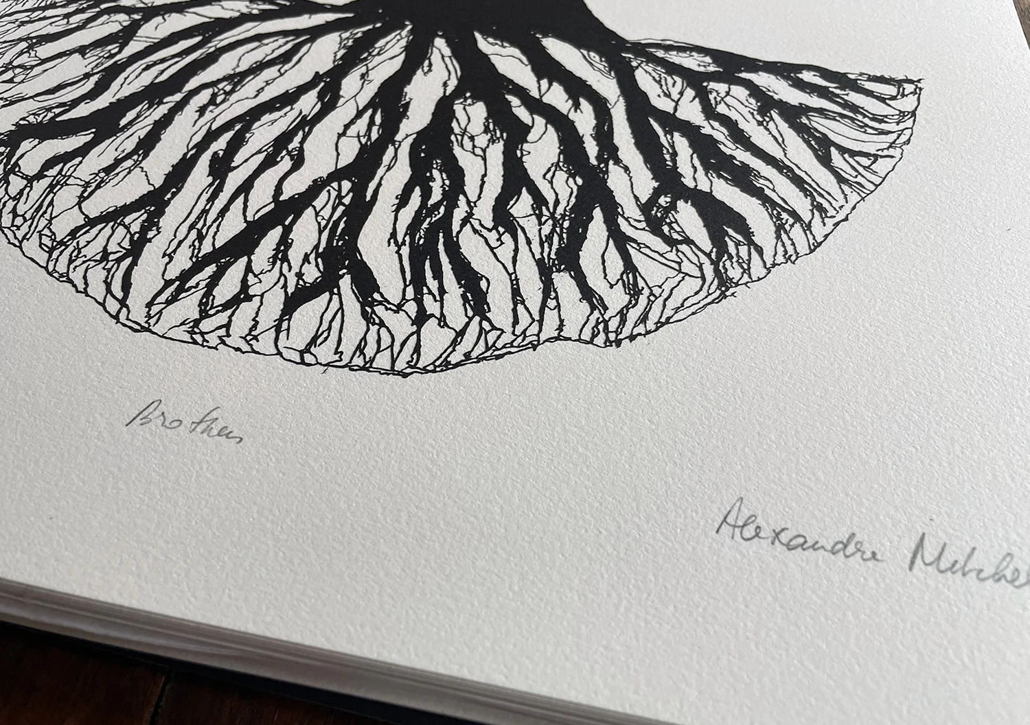 Brothers lithograph material detail